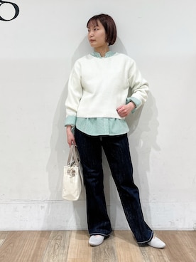 「Lee（リー）のアイテム（バッグ）」を使った、山さんさん（レディース・154cm）の春コーディネート