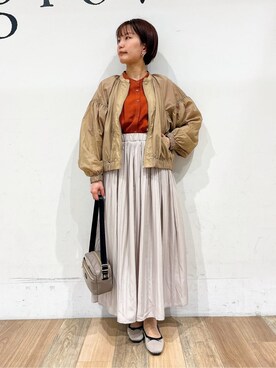 「Lee（リー）のアイテム（ショルダーバッグ）」を使った、山さんさん（レディース・154cm）の春コーディネート