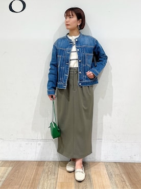 「tk.TAKEO KIKUCHI（ティーケータケオキクチ）のアイテム（バッグ）」を使った、山さんさん（レディース・154cm）の冬コーディネート