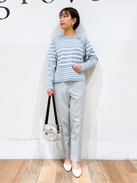 「Lee（リー）のアイテム（ショルダーバッグ）」を使った、山さんさん（レディース・154cm）の春コーディネート