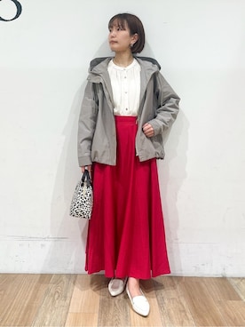 「Lee（リー）のアイテム（バッグ）」を使った、山さんさん（レディース・154cm）の夏コーディネート