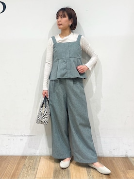 「Lee（リー）のアイテム（バッグ）」を使った、山さんさん（レディース・154cm）の春コーディネート