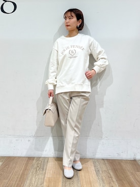 「grove（グローブ）のアイテム（パンツ）」を使った、山さんさん（レディース・154cm）の春コーディネート