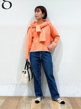 「Lee（リー）のアイテム（バッグ）」を使った、山さんさん（レディース・154cm）の冬コーディネート