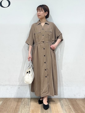 「Lee（リー）のアイテム（バッグ）」を使った、山さんさん（レディース・154cm）の秋コーディネート