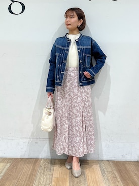 「Lee（リー）のアイテム（バッグ）」を使った、山さんさん（レディース・154cm）の春コーディネート