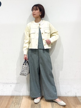 「Lee（リー）のアイテム（バッグ）」を使った、山さんさん（レディース・154cm）の夏コーディネート