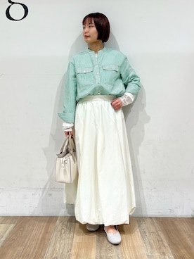 「COUP DE CHANCE（クードシャンス）のアイテム」を使った、山さんさん（レディース・154cm）の春コーディネート