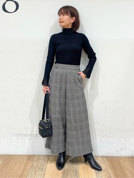 「Lee（リー）のアイテム（バッグ）」を使った、山さんさん（レディース・154cm）の冬コーディネート