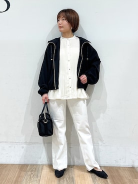 「Lee（リー）のアイテム（バッグ）」を使った、山さんさん（レディース・154cm）の秋コーディネート