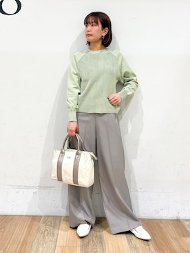 「Lee（リー）のアイテム（バッグ）」を使った、山さんさん（レディース・154cm）の春コーディネート