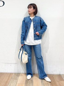 「Lee（リー）のアイテム（バッグ）」を使った、山さんさん（レディース・154cm）の春コーディネート