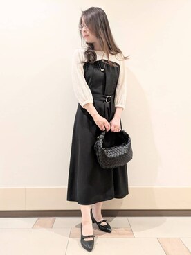 「オフィスカジュアル」｜「アイテム（ワンピース）」を使った、imamiさん（レディース・160cm）の春コーディネート