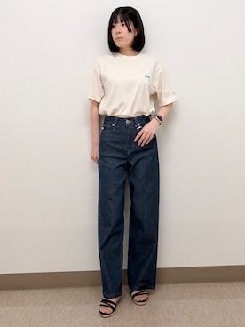 「SOMETHING（サムシング）のアイテム（パンツ）」を使った、さあやさん（レディース・158cm）の春コーディネート