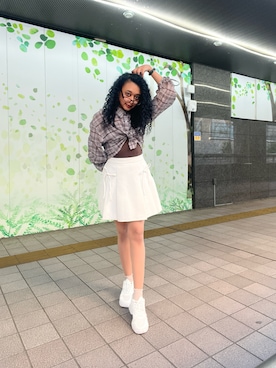 「Honeys（ハニーズ）のアイテム（トップス）」を使った、sugartl7さん（レディース・160cm）の春コーディネート