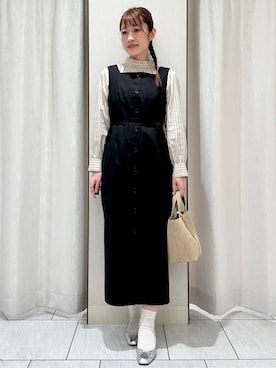 「UNTITLED（アンタイトル）のアイテム（ワンピース/ドレス）」を使った、komiさん（レディース・164cm）の春コーディネート