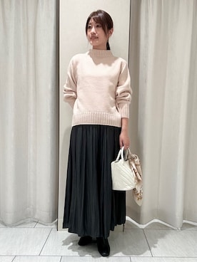 「アイテム（ストール/ショール）」を使った、komiさん（レディース・164cm）の冬コーディネート