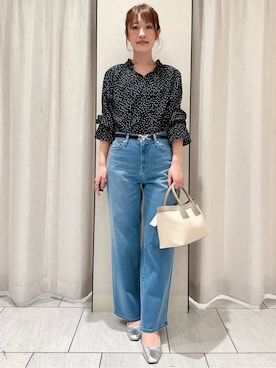 「アイテム（モッズコート、グリーン系）」を使った、komiさん（レディース・164cm）の春コーディネート