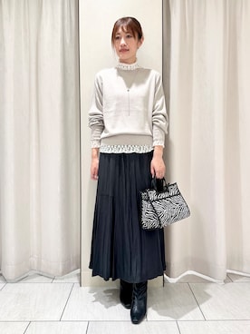 「UNTITLED（アンタイトル）のアイテム（アクセサリー）」を使った、komiさん（レディース・164cm）の秋コーディネート