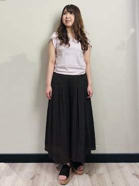 「OPAQUE.CLIP（オペークドットクリップ）のアイテム（サンダル）」を使った、haruさん（レディース・163cm）の夏コーディネート