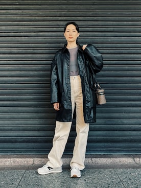 「CLANE（クラネ）のアイテム（デニムパンツ）」を使った、さいさん（レディース・158cm）の春コーディネート