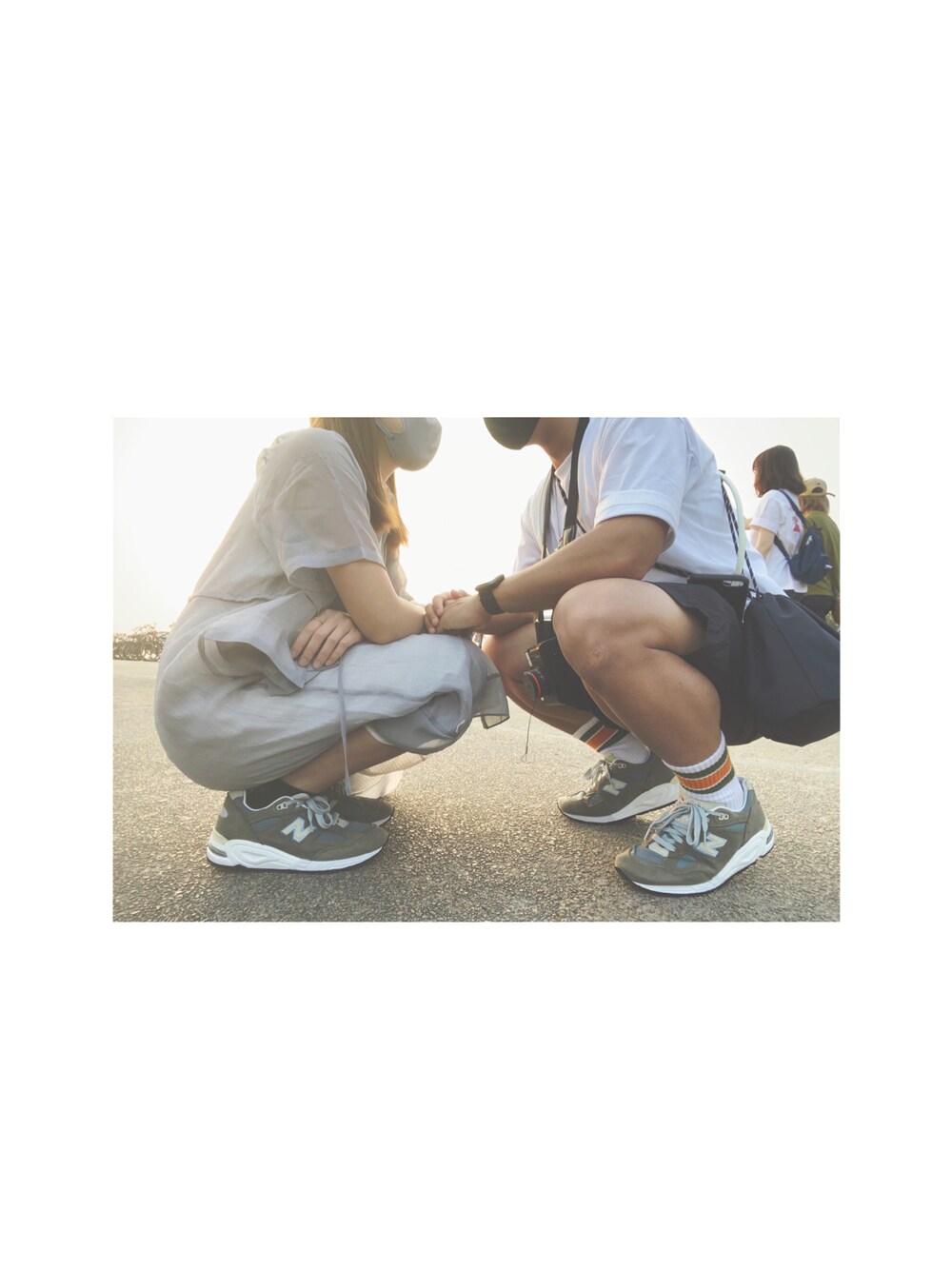 「newbalance990、990v2」｜「NEW BALANCEのNew Balance 990v2（スニーカー、グリーン系）」を使った、m (´▽｀)さん（レディース・157cm）の春コーディネートの1枚目の写真