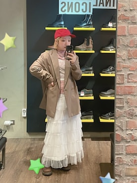 「アイテム（スカート）」を使った、wslさん（レディース・154cm）の冬コーディネート