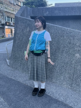 「アイテム（ボディバッグ/ウエストポーチ）」を使った、wslさん（レディース・154cm）の秋コーディネート