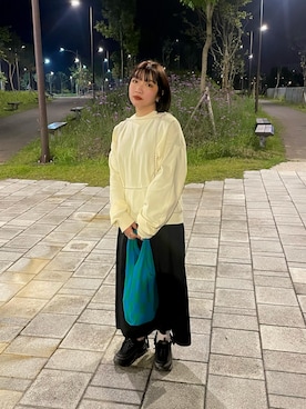 「アイテム（サスペンダー）」を使った、wslさん（レディース・154cm）の春コーディネート