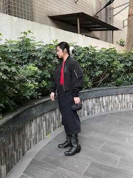 「アイテム（バッグ、ホワイト系）」を使った、wslさん（レディース・154cm）の秋コーディネート