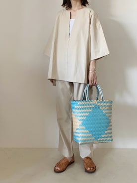 「sakishimatokyo（サキシマトーキョー）のアイテム（オールインワン・サロペット）」を使った、Chocorooさん（レディース・156cm）の春コーディネート