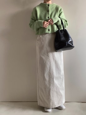 「Steven Alan（スティーブンアラン）のアイテム（スカート）」を使った、Chocorooさん（レディース・156cm）の冬コーディネート