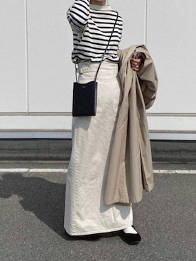 「Steven Alan（スティーブンアラン）のアイテム（スカート）」を使った、Chocorooさん（レディース・156cm）の春コーディネート