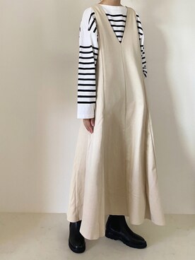 「SLOBE IENA（スローブイエナ）のアイテム（ブーツ）」を使った、Chocorooさん（レディース・156cm）の秋コーディネート