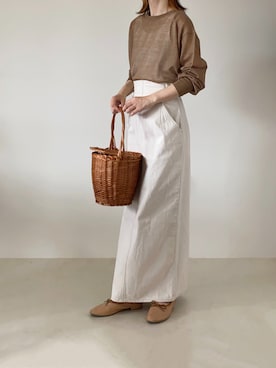 「Steven Alan（スティーブンアラン）のアイテム（スカート）」を使った、Chocorooさん（レディース・156cm）の春コーディネート