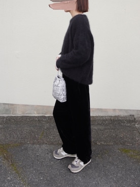 「NOMBRE IMPAIR（ノンブルアンペール）のアイテム（ニット/セーター）」を使った、Chocorooさん（レディース・156cm）の冬コーディネート