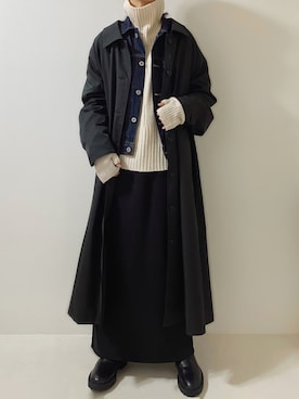 「ECRIRE（エクリール）のアイテム（ジャケット/アウター）」を使った、Chocorooさん（レディース・156cm）の秋コーディネート