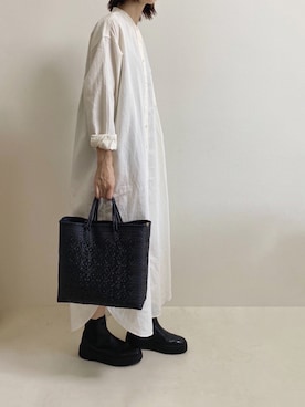 「clarks」｜「アイテム（ワンピース）」を使った、Chocorooさん（レディース・156cm）の秋コーディネート