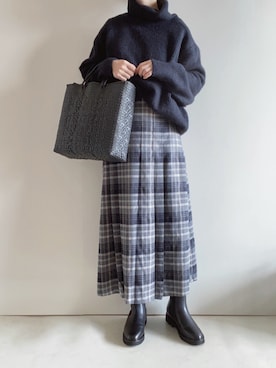 「SLOBE IENA（スローブイエナ）のアイテム（ブーツ）」を使った、Chocorooさん（レディース・156cm）の冬コーディネート