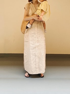 「JOURNAL STANDARD（ジャーナルスタンダード）のアイテム（ワンピース）」を使った、Chocorooさん（レディース・156cm）の夏コーディネート