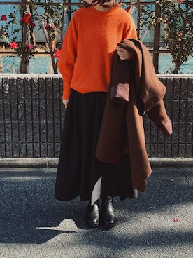 「SLOBE IENA（スローブイエナ）のアイテム（ブーツ）」を使った、Chocorooさん（レディース・156cm）の冬コーディネート