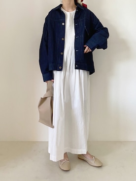 「Lee（リー）のアイテム（ジャケット/アウター）」を使った、Chocorooさん（レディース・156cm）の秋コーディネート