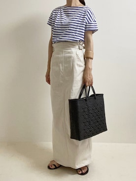 「Steven Alan（スティーブンアラン）のアイテム（スカート）」を使った、Chocorooさん（レディース・156cm）の夏コーディネート