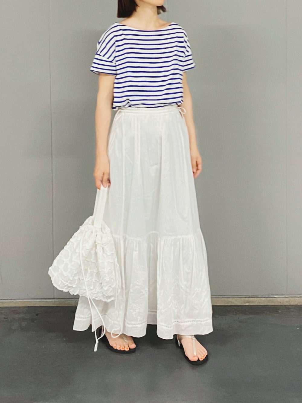 SLOBE IENA(スローブイエナ)の「コットンレースギャザースカート