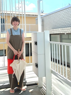 「Yarmo（ヤーモ）のアイテム」を使った、chaco♪さん（レディース・157cm）の夏コーディネート