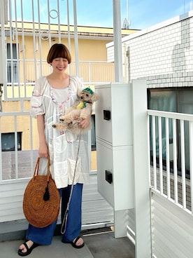 「アイテム（ピアス（両耳用））」を使った、chaco♪さん（レディース・157cm）の夏コーディネート