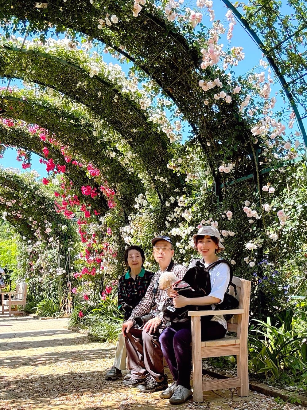 ホワイト系のTシャツ/カットソー、ホワイト系のTシャツ/カットソー、その他のその他を着用したレディースの春コーディネートの1枚目の写真