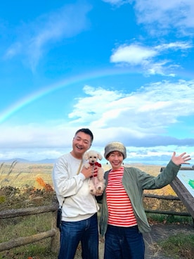 「アイテム（ペットグッズ）」を使った、chaco♪さん（レディース・157cm）の秋コーディネート