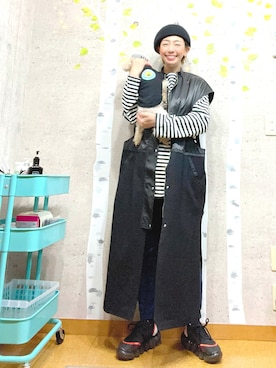「ベレー帽推奨委員会」｜「アイテム（アクセサリー）」を使った、chaco♪さん（レディース・157cm）の冬コーディネート