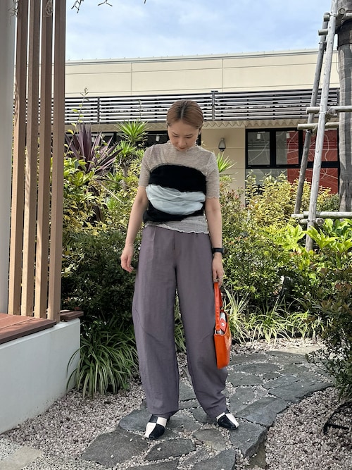 2トーン チュールビスチェ chw23s028を使った人気ファッション
